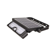 LUX LED 5W, solbelysningsstrålkastare med rörelsedetektor 500lm, IP65, 4000K, 2x1500mAh, svart | HandlaSmidigt.se