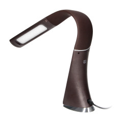 DOLOMIT LED 5W, skrivbordslampa med väckarklocka, 300lm, 4000K, brun