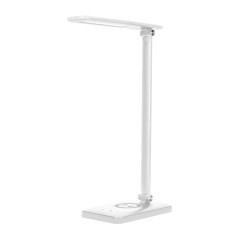 ISIYO LED 7W Skrivbordslampa med induktiv laddning och USB, 390lm, 3000-4000-6000K, färgtemperaturändring och dimningsfunktion