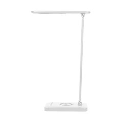 ISIYO LED 7W Skrivbordslampa med induktiv laddning och USB, 390lm, 3000-4000-6000K, färgtemperaturändring och dimningsfunktion