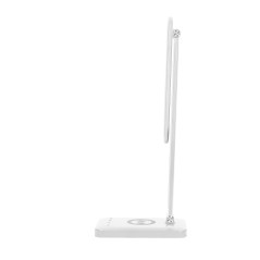 ISIYO LED 7W Skrivbordslampa med induktiv laddning och USB, 390lm, 3000-4000-6000K, färgtemperaturändring och dimningsfunktion