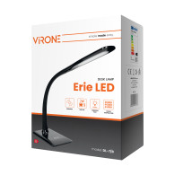 ERIE LED DIM 7W, skrivbordslampa, 400lm, svart, dimningsfunktion och färgtemperaturändring 3000K-4000K-6000K.