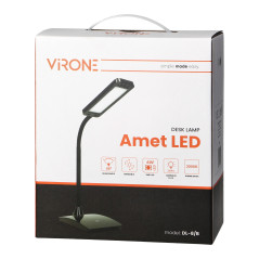 AMET LED DIM 6W, skrivbordslampa, 360lm, 3000K, svart, dimningsfunktion