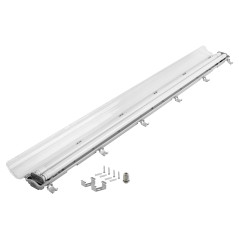 VUMBI II T8 LED 2x22W armatur med dammtät T8 LED-lampor, 4800lm, IP65, 4000K | HandlaSmidigt.se
