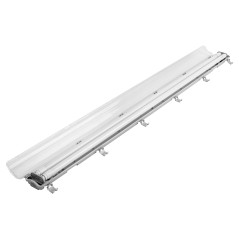 VUMBI II T8 LED 2x22W armatur med dammtät T8 LED-lampor, 4800lm, IP65, 4000K | HandlaSmidigt.se