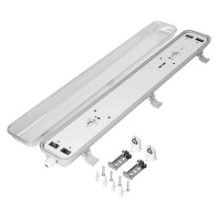 VUMBI III armatur dammtät för T8 LED, IP65, 60cm | HandlaSmidigt.se