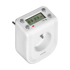 Elektronisk tidsprogrammerare med övre LCD-display, 230 VAC 3680W, 16 omkopplingspunkter, närvarosimulator. | HandlaSmidigt.se