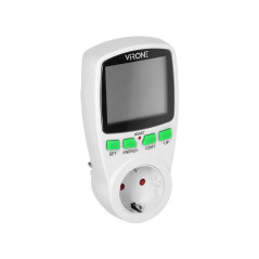 Enfasig elmätare, energikalkylator med LCD-skärm, en tariff, inbyggt batteri, Schuko-version | HandlaSmidigt.se