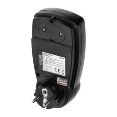 Enfasig elmätare, energikalkylator med LCD-skärm, en tariff, inbyggt batteri, svart | HandlaSmidigt.se