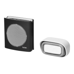 Trådlös batteridriven ringklocka EXTEL diBi Flash, svart | HandlaSmidigt.se