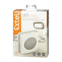 Trådlös batteridriven ringklocka EXTEL diBi Flash Soft, vit | HandlaSmidigt.se