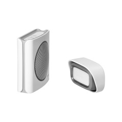 Trådlös batteridriven ringklocka EXTEL diBi Flash Soft, vit | HandlaSmidigt.se