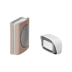 Trådlös batteridriven ringklocka EXTEL diBi Flash Soft, brun | HandlaSmidigt.se