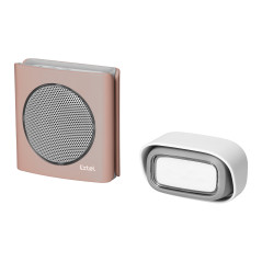 Trådlös batteridriven ringklocka EXTEL diBi Flash Soft, brun | HandlaSmidigt.se