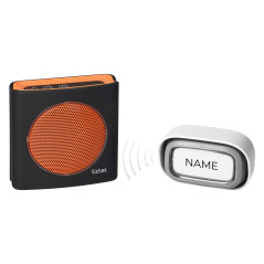 Trådlös batteridriven ringklocka EXTEL diBi Flash Soft, svart orange | HandlaSmidigt.se