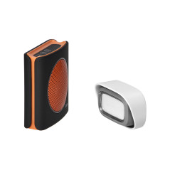 Trådlös batteridriven ringklocka EXTEL diBi Flash Soft, svart orange | HandlaSmidigt.se