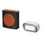Trådlös batteridriven ringklocka EXTEL diBi Flash Soft, svart orange