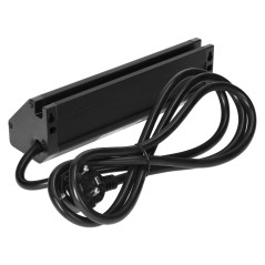 Dubbel eluttag med USB-laddare, telefonhållare och 1,5 m kabel, 2x2P+Z, 2xUSB (typ A, 2,4A), svart. | HandlaSmidigt.se