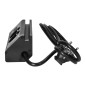 Dubbel eluttag med USB-laddare, telefonhållare och 1,5 m kabel, 2x2P+Z, 2xUSB (typ A, 2,4A), svart.