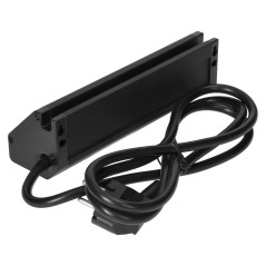 Trippeluttag för möbler med telefonhållare och 1,5m kabel, 3x2P+Z, svart | HandlaSmidigt.se
