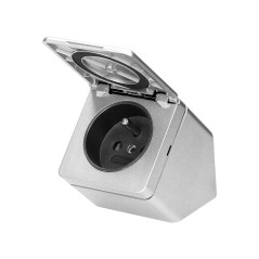 Tätningen under skåpsdörren med lock, IP44, 1x2P+Z, silver