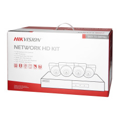 HIKVISION IPKIT-T4-4CH övervakningspaket med 4 kupolkameror IP HIKVISION IP-CAM-T240H och en 4-kanals inspelningsenhet från…