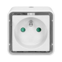 Nattlampa LED med eluttag, 4000K