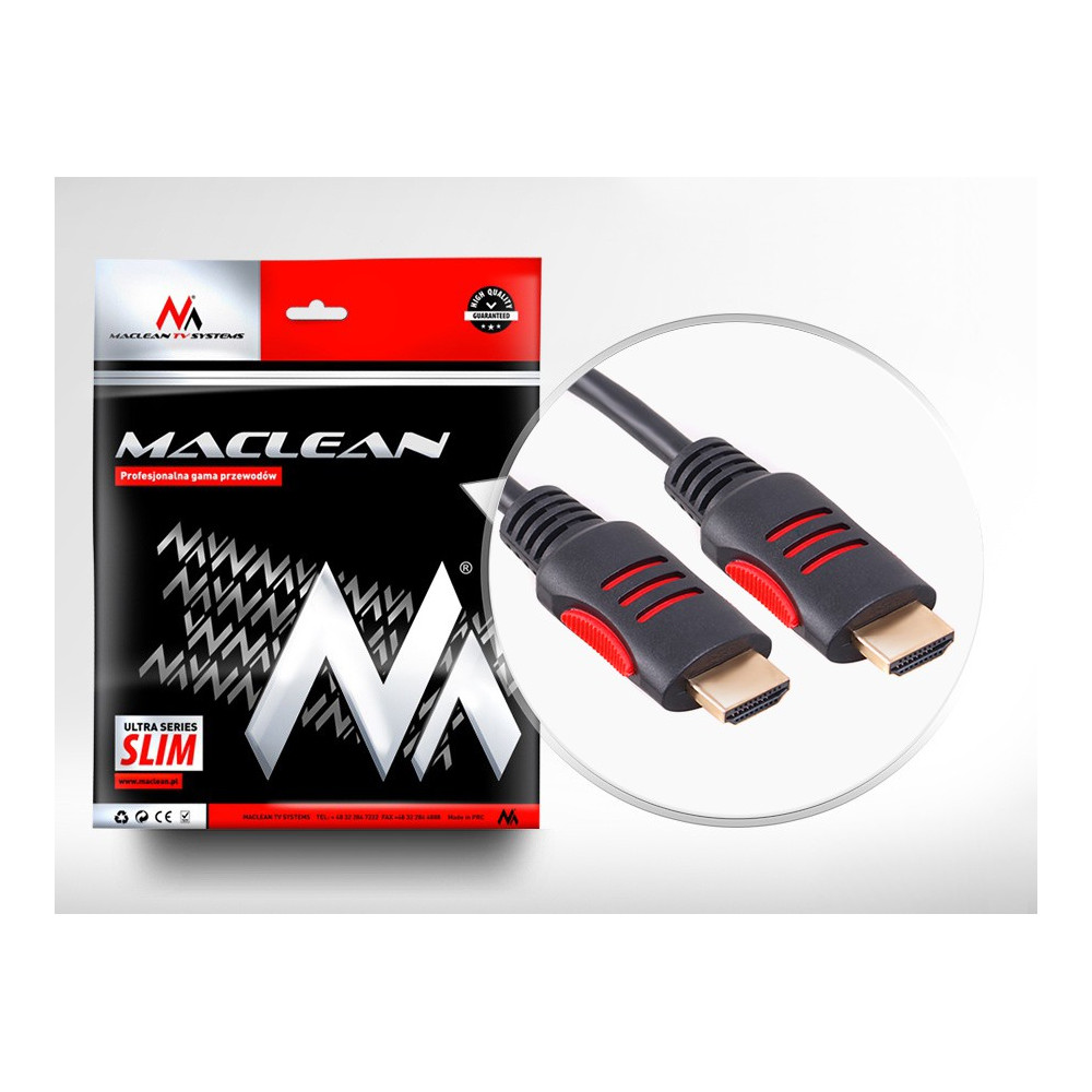 MCTV-813 42188 Przewód kabel hdmi-hdmi 3m v1.4 30AWG z filtrami ferrytowymi