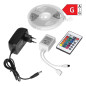 LED-bandset 12V 30L/m 100lm/m 7,2W/m IP20 RGB 5m + RGB-kontroll + 12V-strömförsörjning
