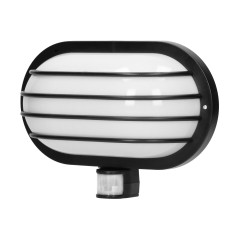 LASO, trädgårdsbelysning med rörelsesensor 180°, 1x15W, E27, IP44, plast, svart | HandlaSmidigt.se