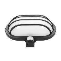 LASO, trädgårdsbelysning med rörelsesensor 180°, 1x15W, E27, IP44, plast, svart | HandlaSmidigt.se