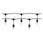 Ljusslinga set - 1 slinga 10 m (10 lampor) + 10 LED-lampor 1W E27, 3000K + 1 extra lampa gratis