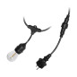 Ljusslinga set - 1 slinga 10 m (10 lampor) + 10 LED-lampor 1W E27, 3000K + 1 extra lampa gratis