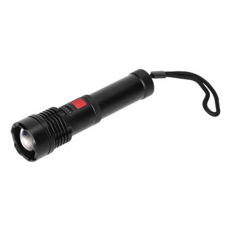 Taktisk ficklampa LED COB 12W med zoomfunktion och 2200 mAh batteri | HandlaSmidigt.se