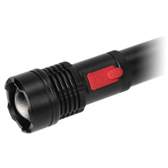 Taktisk ficklampa LED COB 12W med zoomfunktion och 2200 mAh batteri | HandlaSmidigt.se