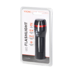 Ficklampa LED 1W med zoom, 60lm, 3xAAA | HandlaSmidigt.se