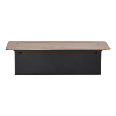 Möbeluttag infällda i bord med platt fräst kant och USB-laddare, 2x2P+Z (Schuko), 2xUSB, guld. | HandlaSmidigt.se