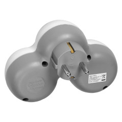 Grenuttag 3x2P+Z (Schuko), vitgrå | HandlaSmidigt.se