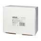 Platt stickkontakt utan jordning, 2,5A, 250V, vit polykarbonat, 50 stycken
