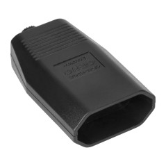 Utan jordplatt uttag, 2,5A, 250V, svart polykarbonat, 50 stycken | HandlaSmidigt.se