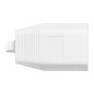 Platt uttag utan jord, 2,5A, 250V, vit polykarbonat, 50 stycken