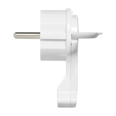 Stickkontakt Uni-Schuko med öra, vit | HandlaSmidigt.se