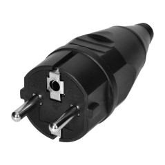 Verktygsuttag 2P+Z Uni-Schuko, svart, 24 st.