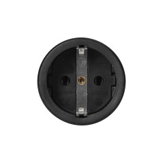 Verkstadsuttag 2P+Z Schuko med bekvämt handtag, svart | HandlaSmidigt.se