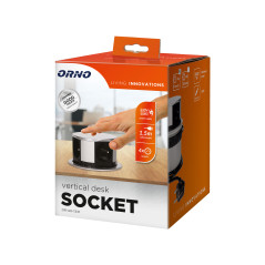 Möbeluttag med 10 cm utdragbart från bordsskivan med 1,5 m kabel, 4x2P+Z.