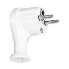 Vinklad kontakt 2P+Z, Uni-Schuko, vit, 24 st. | HandlaSmidigt.se