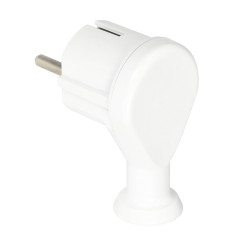 Vinklad kontakt 2P+Z, Uni-Schuko, vit, 24 st. | HandlaSmidigt.se