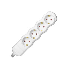 Förgrening 4x2P+Z Schuko, vit | HandlaSmidigt.se