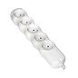 Grenuttag 5x2P+Z Schuko, vit