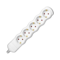 Grenuttag 5x2P+Z Schuko, vit | HandlaSmidigt.se